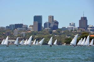 Fleet on the run - Henning Harders OK Dinghy Nationals photo copyright Bruce Kerridge taken at  and featuring the  class