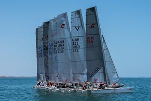 Viper raftup while waiting for wind - Viper Worlds 2017 photo copyright LaFoto taken at  and featuring the  class