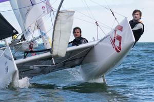 SA’s Alexander Blacker and Alexander Bath, who are currently in ninth place. - Pinkster Gin 2017 F18 Australian Championship photo copyright  Alex McKinnon Photography http://www.alexmckinnonphotography.com taken at  and featuring the  class