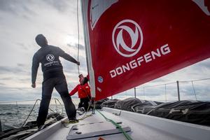 Sea trials onboard Dongfeng as the team enter the final stages of boat preparation before the focus switches to on-the-water training and final crew selection. - Volvo Ocean Race photo copyright Eloi Stichelbaut / Dongfeng Race Team taken at  and featuring the  class