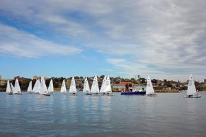 OK Dinghies commence Bill Tyler sail past photo copyright Bruce Kerridge taken at  and featuring the  class