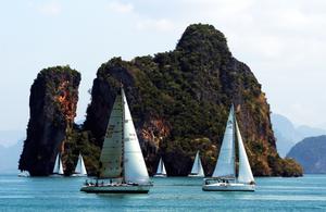 Stunning backdrops – The Bay Regatta photo copyright The Bay Regatta taken at  and featuring the  class
