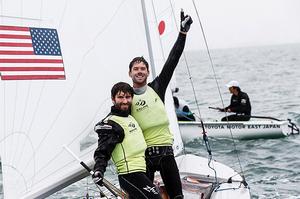 470 Men - Stuart Mcnay / David Hughes - 2017 World Cup Series Miami photo copyright Pedro Martinez / Sailing Energy / World Sailing taken at  and featuring the  class