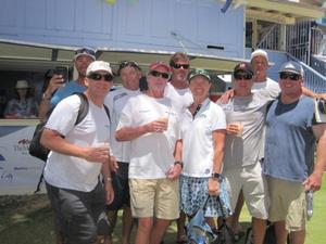 Event veteran, Doug Baker (centre in red cap) has chartered Runaway, an ultralight sled 70 which will be racing at the BVI Spring Regatta for the first time photo copyright BVI Spring Regatta taken at  and featuring the  class