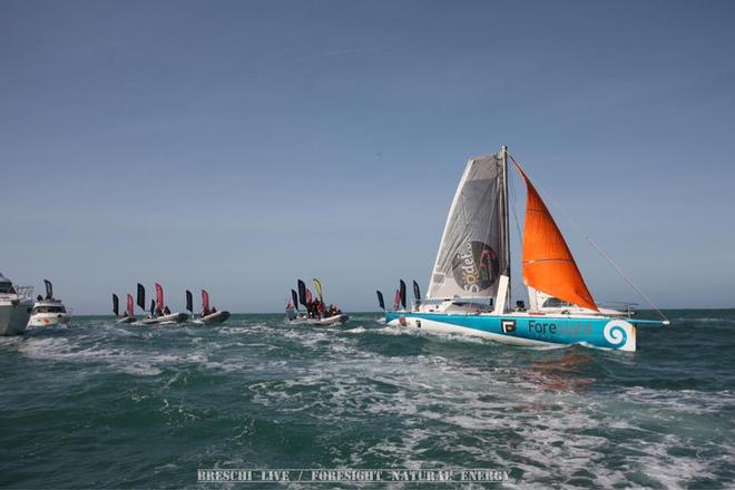  - Conrad Colman finishes under sail in the jury rigged Foresight Natural Energy, February 24, 2017 © Conrad Colman / Foresight Energy / Vendée Globe