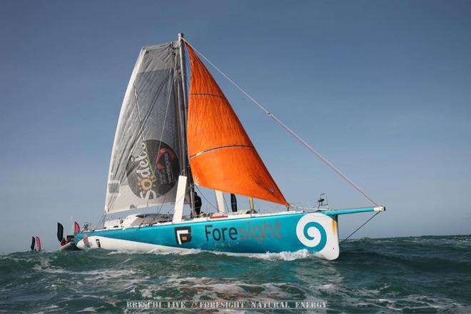  - Conrad Colman finishes under sail in the jury rigged Foresight Natural Energy, February 24, 2017 © Conrad Colman / Foresight Energy / Vendée Globe