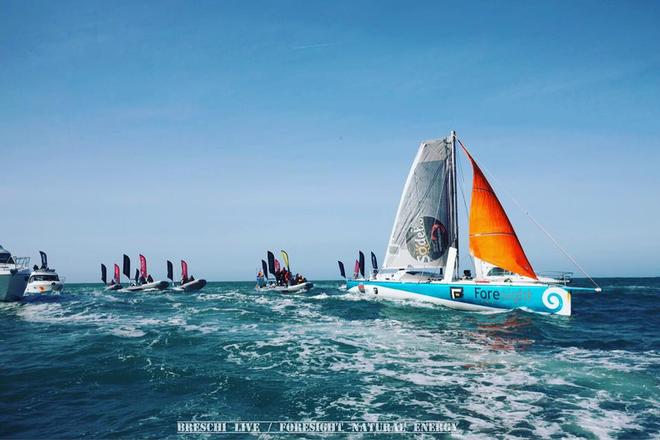  - Conrad Colman finishes under sail in the jury rigged Foresight Natural Energy, February 24, 2017 © Conrad Colman / Foresight Energy / Vendée Globe