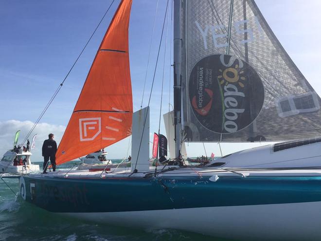  - Conrad Colman finishes under sail in the jury rigged Foresight Natural Energy, February 24, 2017 © Conrad Colman / Foresight Energy / Vendée Globe