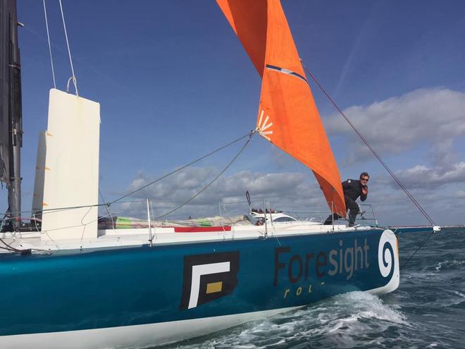  - Conrad Colman finishes under sail in the jury rigged Foresight Natural Energy, February 24, 2017 © Conrad Colman / Foresight Energy / Vendée Globe