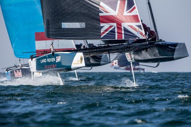 A better day today for Land Rover BAR Academy – GC32 Championship © Jesus Renedo / GC32 Championship Oman