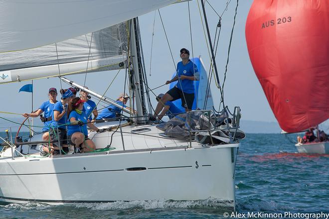 Wicked had former Olympian, Krystal Weir on the helm and Kate Lathouras on the kite strings. - WISC - 2017 PPWCS ©  Alex McKinnon Photography http://www.alexmckinnonphotography.com