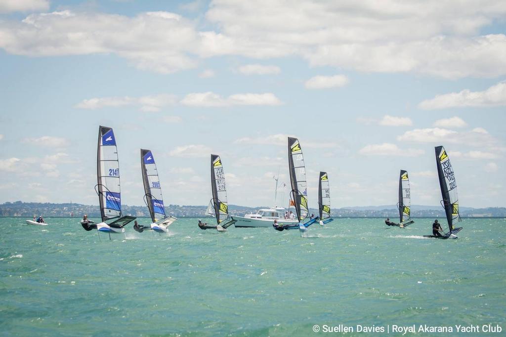 Start - WASZP Invitational February 11-12, 2017, Royal Akarana YC © Suellen Davies-Royal Akarana YC
