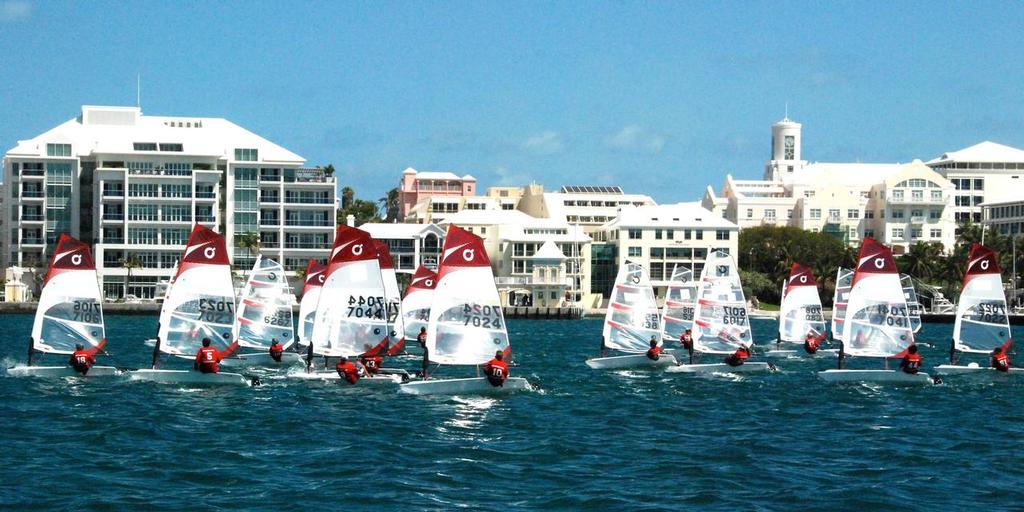O'pen BIC racing in Bermuda - America's Cup Endeavour O'pen photo copyright Nevin Sayre taken at  and featuring the  class