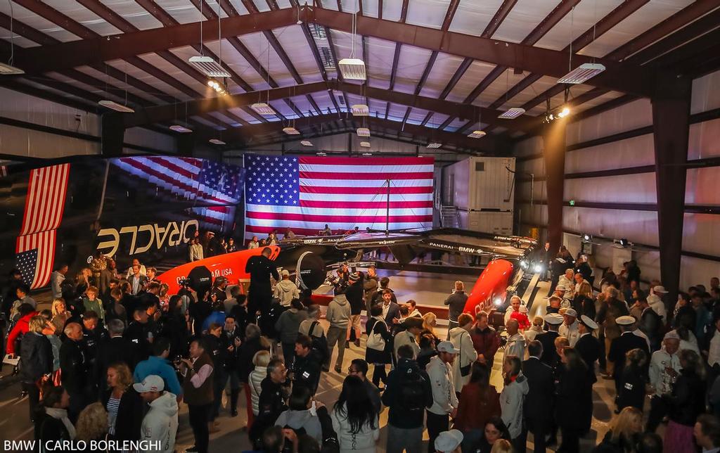 Oracle Team USA - new America&rsquo;s Cup Class boat - Unveiling - Bermuda, February 14, 2017 photo copyright BMW / Carlo Borlenghi taken at  and featuring the  class