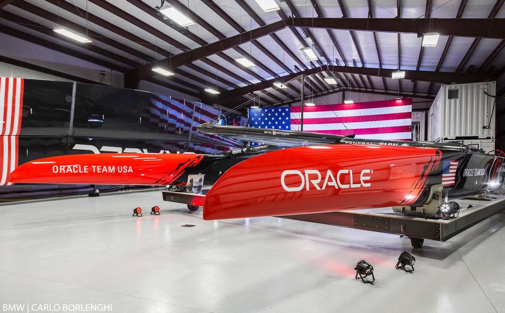 Oracle Team USA - new America&rsquo;s Cup Class boat - Unveiling - Bermuda, February 14, 2017 photo copyright BMW / Carlo Borlenghi taken at  and featuring the  class