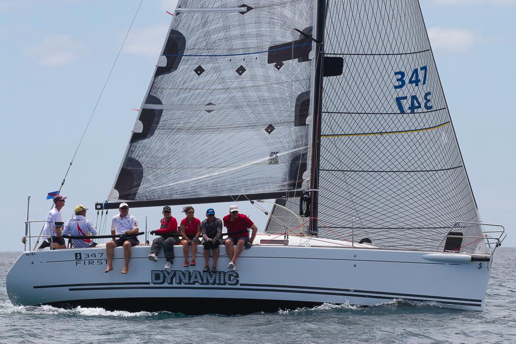 Laurie Flynne's Dynamic holds down second place in the Division 3 IRC fleet, behind Denys Pearce's By and Large. - Club Marine Geographe Bay Race Week 2017 © Bernie Kaaks