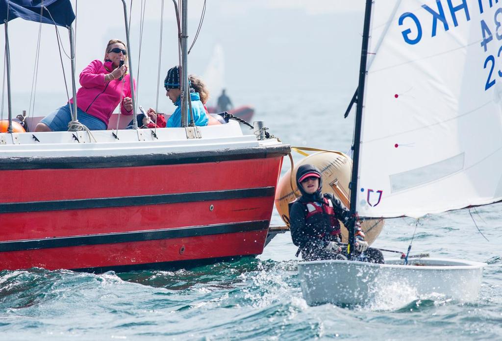 Hong Kong Raceweek 2017. Under the watchful eyes of the finish boat. © Guy Nowell / Hong Kong Race Week