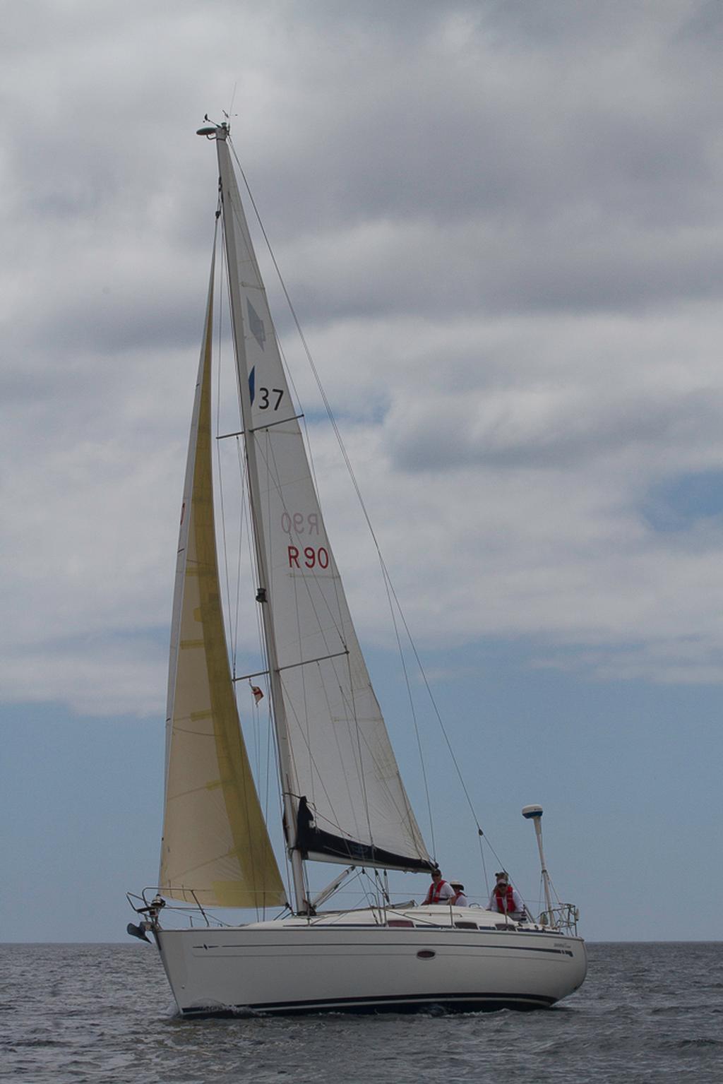Tony Mills continues to enjoy success in the jib and main fleet to lead the overall points tally after a win today. - Club Marine Geographe Bay Race Week 2017 © Bernie Kaaks