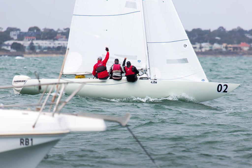 Victory for the crew of Magpie. Will the waters of RBYC be happy hunting for them once more? © Kylie Wilson Positive Image - copyright http://www.positiveimage.com.au/etchells