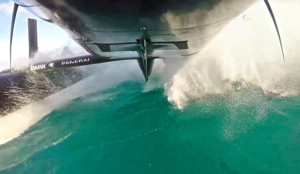  - Oracle Team lose Graeme Spence overboard from AC50 photo copyright Oracle Team USA media taken at  and featuring the  class