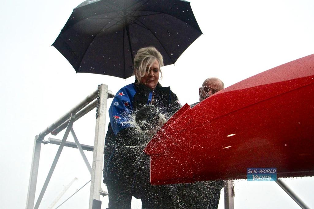 Emirates Team New Zealand AC 50 launch ceremony at the  Team's base in Auckland.  February 16, 2017 © Richard Gladwell www.photosport.co.nz