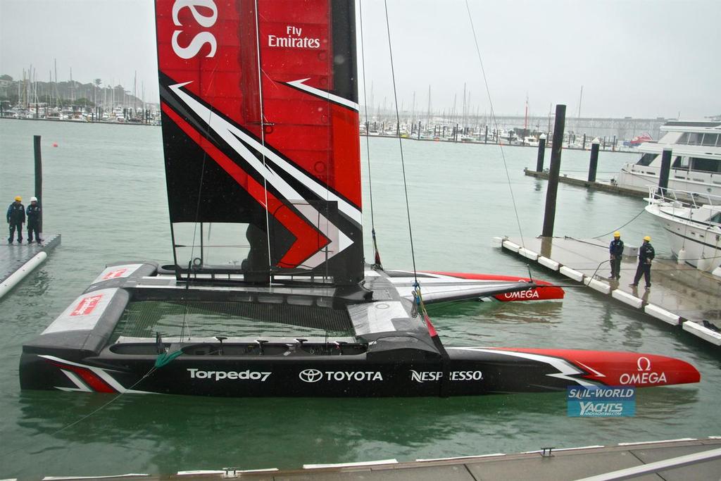 Emirates Team New Zealand AC 50 launch ceremony at the  Team's base in Auckland.  February 16, 2017 © Richard Gladwell www.photosport.co.nz