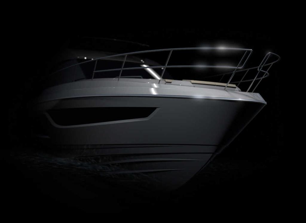 Bow of the the soon to be released Bavaria R55 photo copyright Bavaria Yachtbau taken at  and featuring the  class