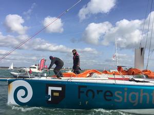 - Conrad Colman finishes under sail in the jury rigged Foresight Natural Energy, February 24, 2017 photo copyright Conrad Colman / Foresight Energy / Vendée Globe taken at  and featuring the  class