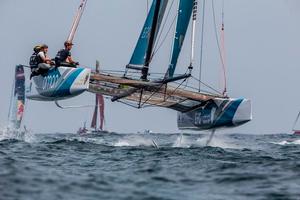 Oman Air will compete on home waters for the first Act of the 2017 Extreme Sailing Series. - 2017 GC32 Championship photo copyright Jesus Renedo / GC32 Championship Oman taken at  and featuring the  class