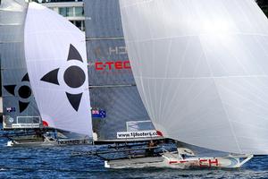 A fast finishing burst by C-Tech saw the New Zealanders finish in third place - JJ Giltinan 18ft Skiff Championship photo copyright Frank Quealey /Australian 18 Footers League http://www.18footers.com.au taken at  and featuring the  class