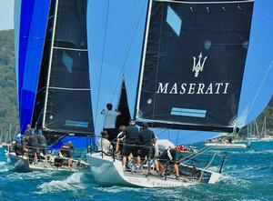 MC38 RPAYC regatta Oct 16 day 2 downwind Maserati & Dark Star photo copyright Bob Fowler taken at  and featuring the  class
