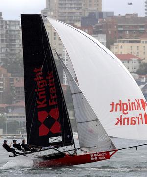 NZ's Knight Frank finished third - JJ Giltinan 18ft Skiff Championship photo copyright Frank Quealey /Australian 18 Footers League http://www.18footers.com.au taken at  and featuring the  class