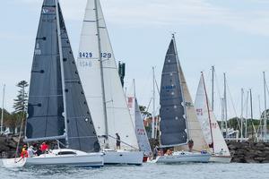 B999, Xenia, won Blue Division, but being bunched in there with all the bricks and not a lot of breeze was interesting.... - Club Marine Series photo copyright  Alex McKinnon Photography http://www.alexmckinnonphotography.com taken at  and featuring the  class