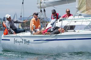 I am afraid this is a sport, Sport, not a chance for added rest! Super close eye on the trim of the main however.... Nice and bellied is it? - Club Marine Series photo copyright  Alex McKinnon Photography http://www.alexmckinnonphotography.com taken at  and featuring the  class