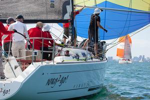 Way2Go maaaaaaaate - first on the day in AMS Div2. - Club Marine Series photo copyright  Alex McKinnon Photography http://www.alexmckinnonphotography.com taken at  and featuring the  class