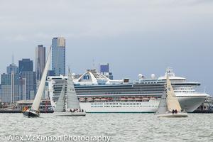 Working towards the top mark and entertaining the punters on the cruise ship. - Val Hodge Trophy - 2017 PPWCS photo copyright  Alex McKinnon Photography http://www.alexmckinnonphotography.com taken at  and featuring the  class