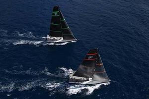Maxi 72s Bella Mente and Proteus battling it out on the racecourse in the 2017 RORC Caribbean 600 photo copyright  ELWJ Photography / RORC taken at  and featuring the  class