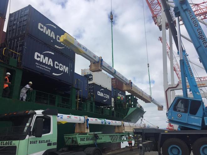  - Volvo 65 masts leave Southern Spars via Port of Tauranga bound for UK - March 1, 2017 © TNL Pindar