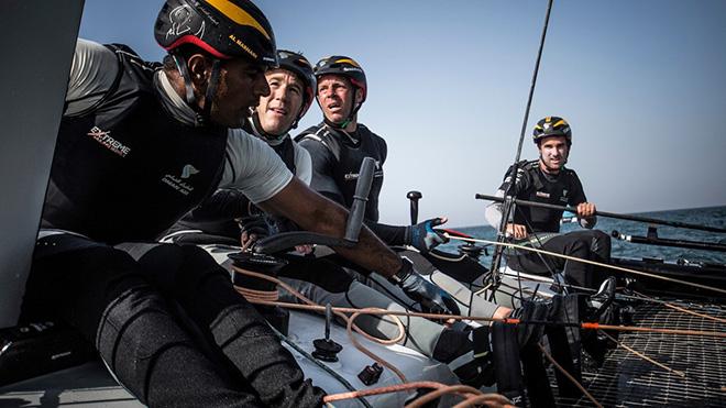 Opening Act of the Extreme Sailing Series™ in a Day 2 of intense action in Muscat © Lloyd Images