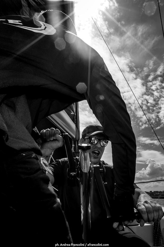 On board Beau Geste TP52 during training for the Australian Yachting Championship © Andrea Francolini