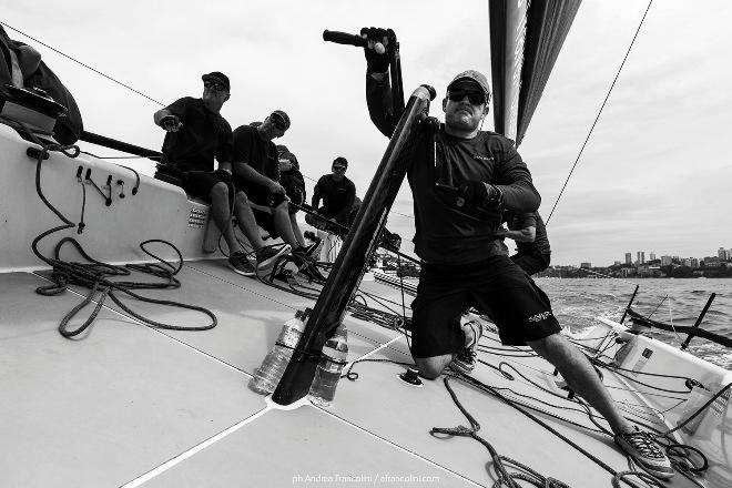 On board Beau Geste TP52 during training for the Australian Yachting Championship © Andrea Francolini