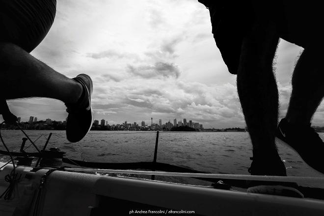 On board Beau Geste TP52 during training for the Australian Yachting Championship © Andrea Francolini