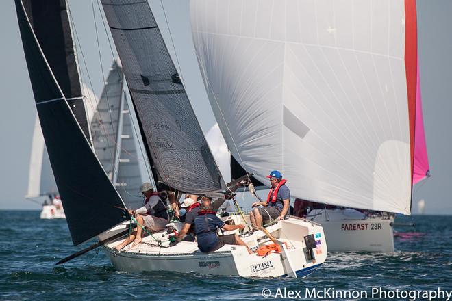 Adams 10, Executive Decision, winning IRC Div2 overall, seen here working back through the fleet. - Club Marine Series ©  Alex McKinnon Photography http://www.alexmckinnonphotography.com