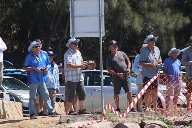 RC Sailors and boats at Kogarah Bay Sailing Club - 2017 Australian IOM Championships © SW