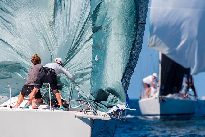 Very light winds ensured the big kites were out for the final day's W/L racing – Australian Yachting Championship © Andrea Francolini