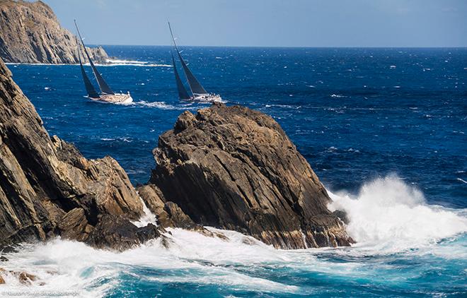 Stay Calm, Model: Swan 82, Sail n: GBR 8200 R, Owner: Stuart Robinson /<br />
 Plis Play, Model: Swan 80, Sail n: ESP-9933, Owner: Mr. Vicente Garcia Torres - Rolex Swan Cup Caribbean 2017 ©  Nautor's Swan / Studio Borlenghi