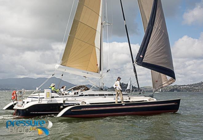 Bill Roberts and Dan Mone on the Dragonfly 1200 Emma - Single-handed Sailing Society Corinthian Race © Erik Simonson www.pressure-drop.us http://www.pressure-drop.us