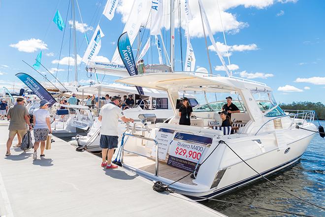 The linked marina featured everything from family fun boats to comfortable cruising catamarans, luxury motor yachts to serious fishing platforms © Gold Coast Marine Expo www.gcmarineexpo.com.au