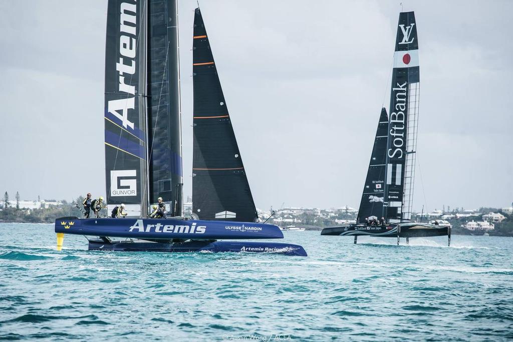  - AC45S Practice racing - Bermuda, February 2017 photo copyright Americas Cup Media www.americascup.com taken at  and featuring the  class