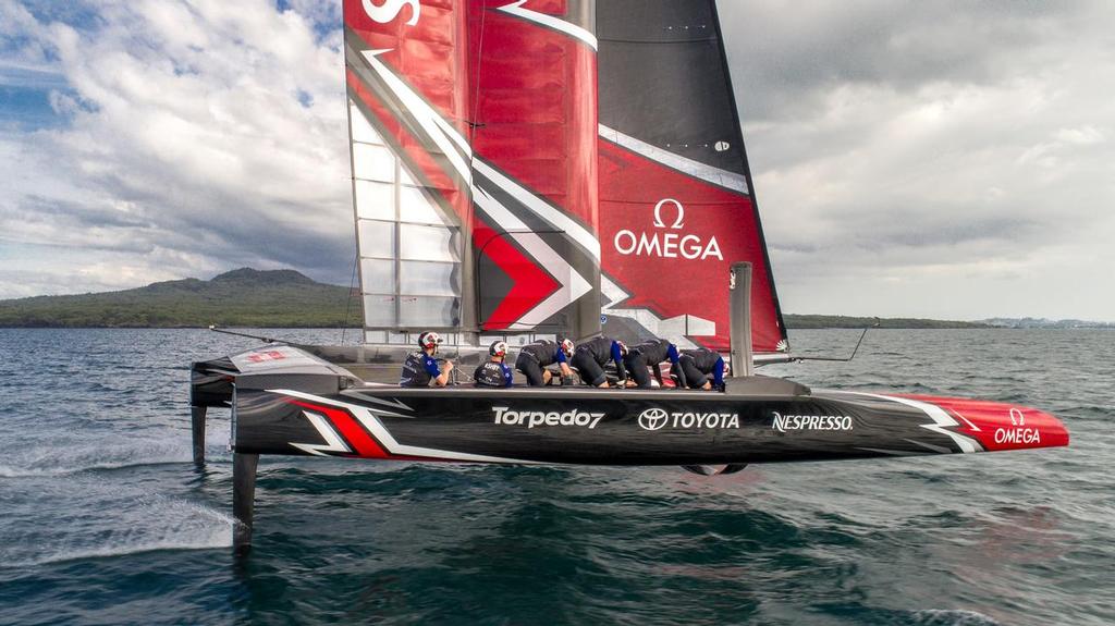  - Emirates Team New Zealand sailing their AC50 on the Waitemata harbour © Emirates Team New Zealand http://www.etnzblog.com